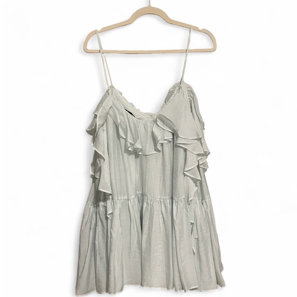 H&M Mint Green Ruffle Mini Dress - Picture 3 of 4
